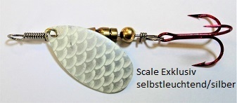 Ma-So-Ca Spinner " Scale Exclusiv" selbstleuchtend/silber